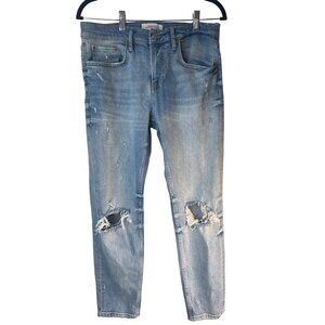 2/$30 Zara Woman Size 28 Premium Denim Distressed Jeans Light Blue